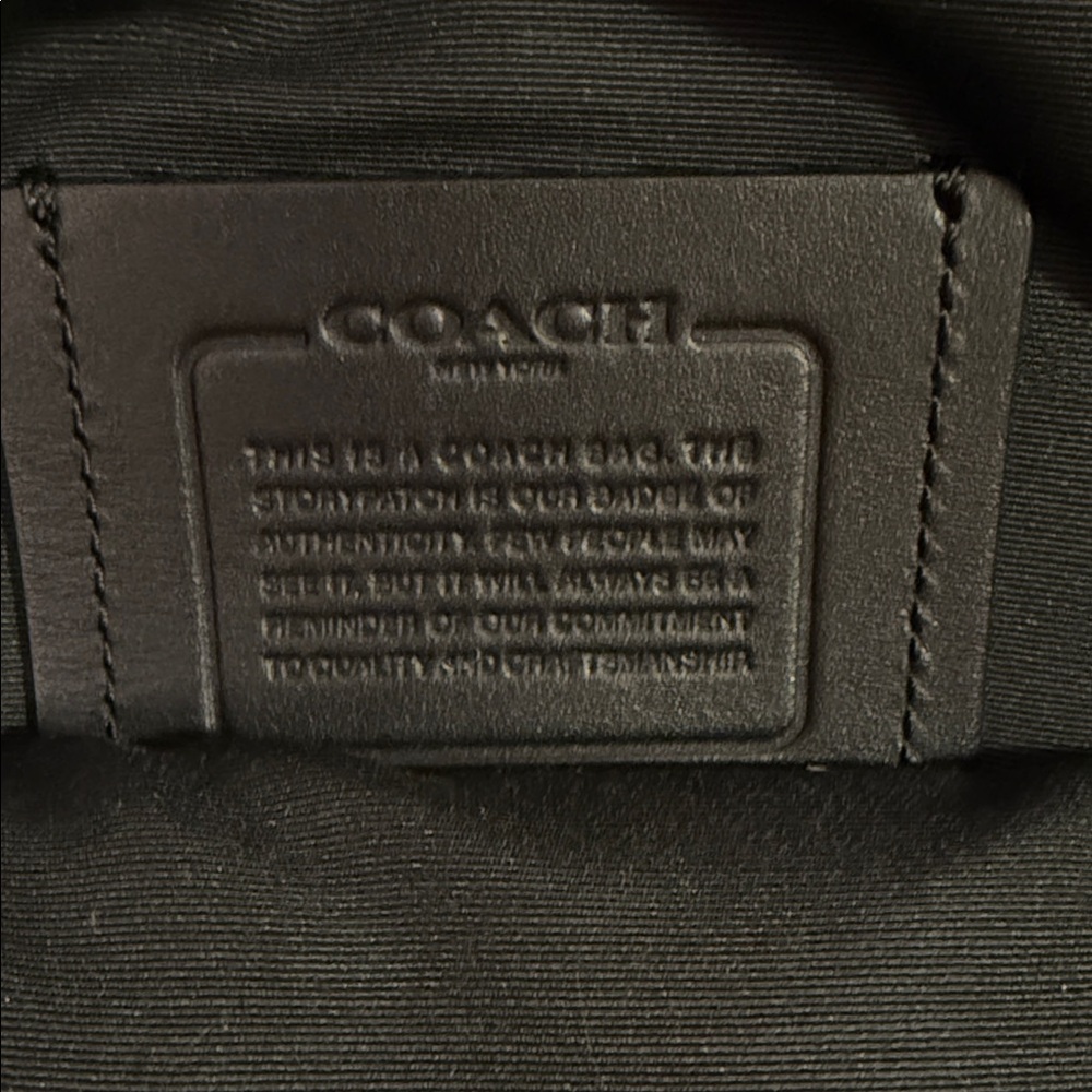 Coach Charles Foldover Tote Black & Grey Plaid - Picture 4 of 16